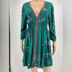 Chelsea & Violet Green Mini Dress Size M 100% Rayon
